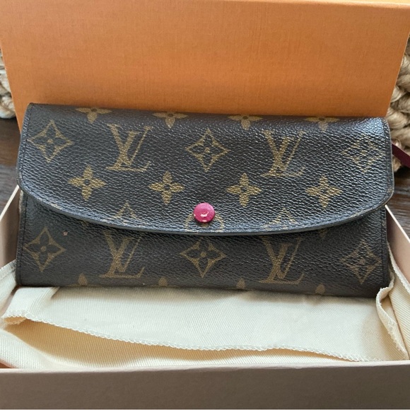 Louis Vuitton Handbags - Louis Vuitton Monogram Emilie Wallet with Pink Button